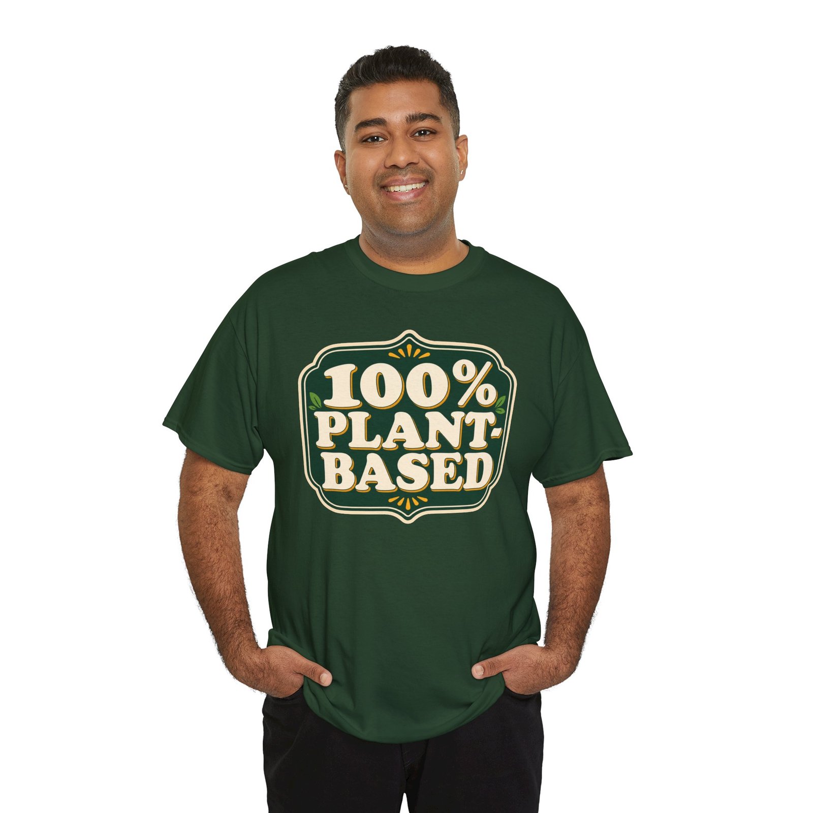 100% Plant Based - Unisex T-Shirt – Funny Vegan, Vegetarian and Plant Lover - Image 6