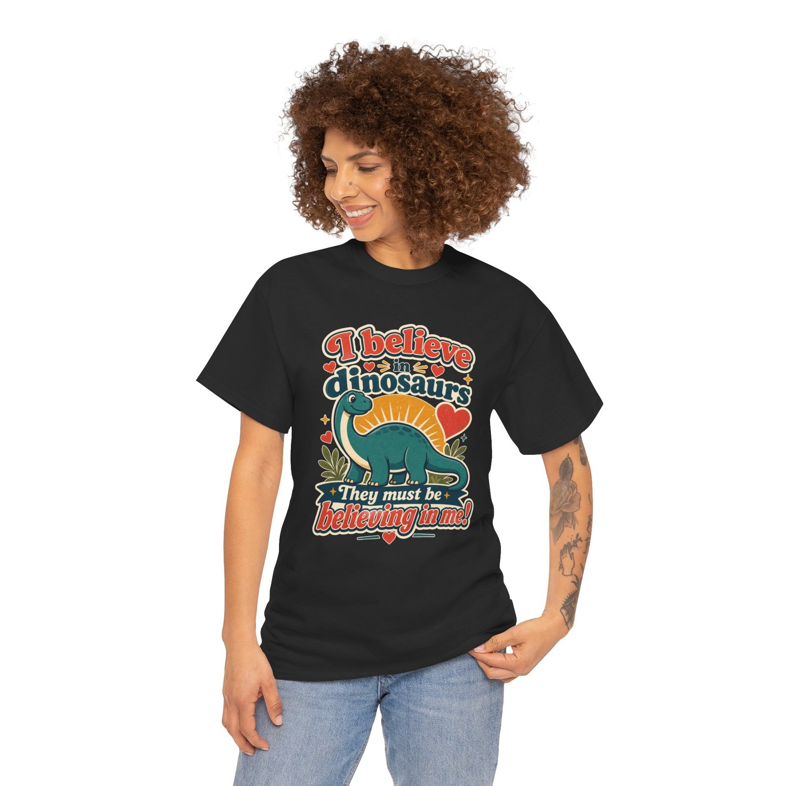 I Believe in Dinosaurs - Unisex T-Shirt – Prehistoric Positivity, Present Day Vibes - Image 6