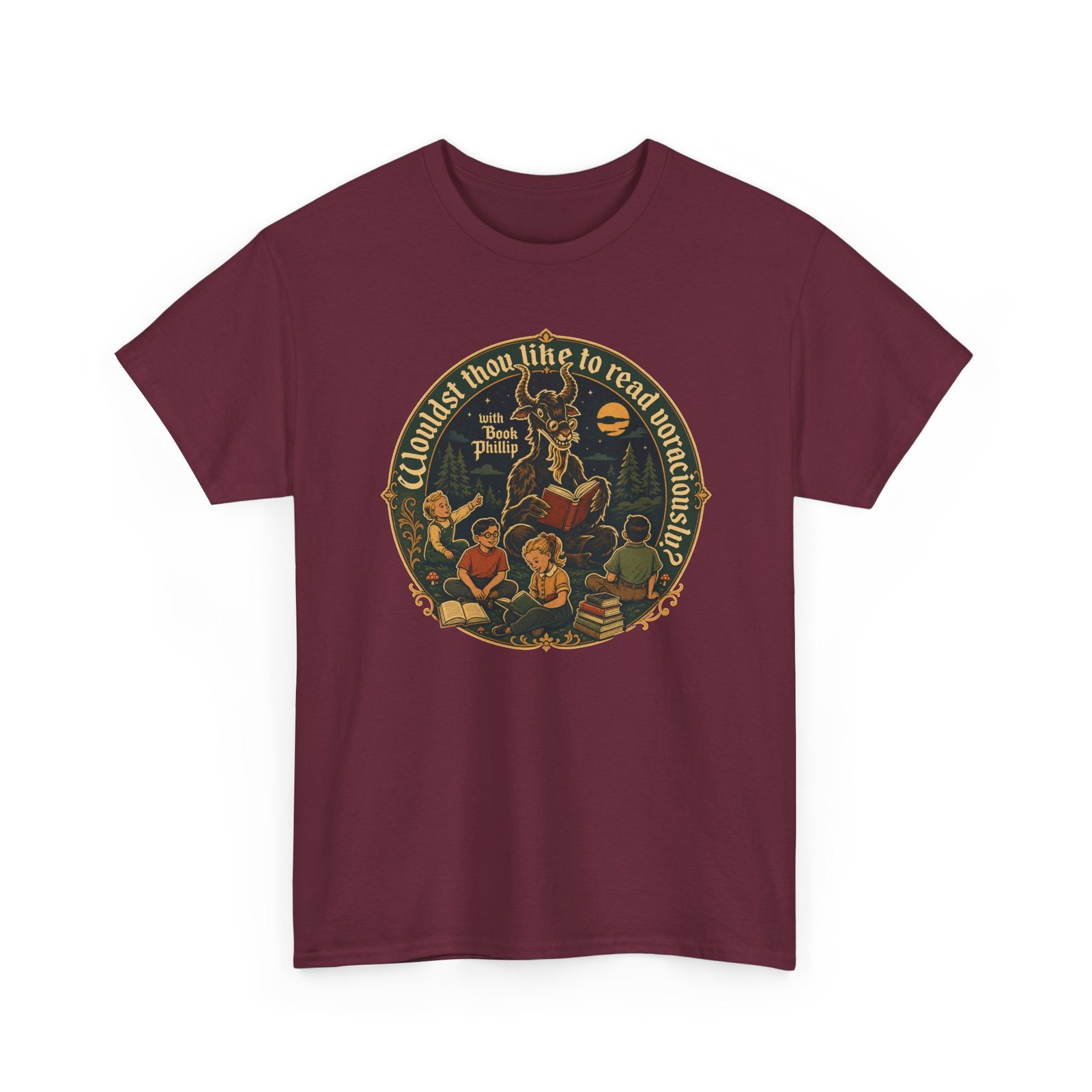 Wouldst Thou Like to Read Voraciously with Book Philip? – Unisex T-Shirt – Folk Horror for Bookworms - Image 11