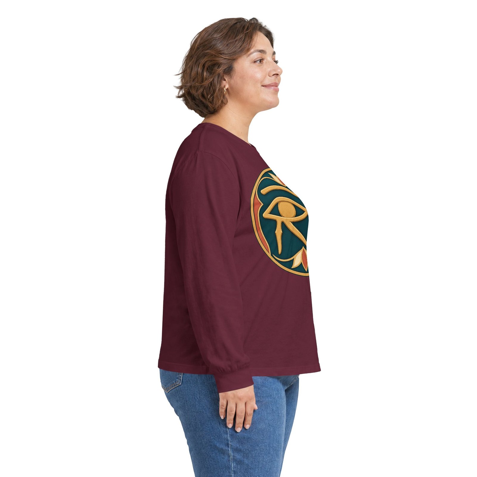 Eye of Horus - Unisex Long Sleeve T-Shirt – Ancient Egyptian Symbol, Timeless Style - Image 5