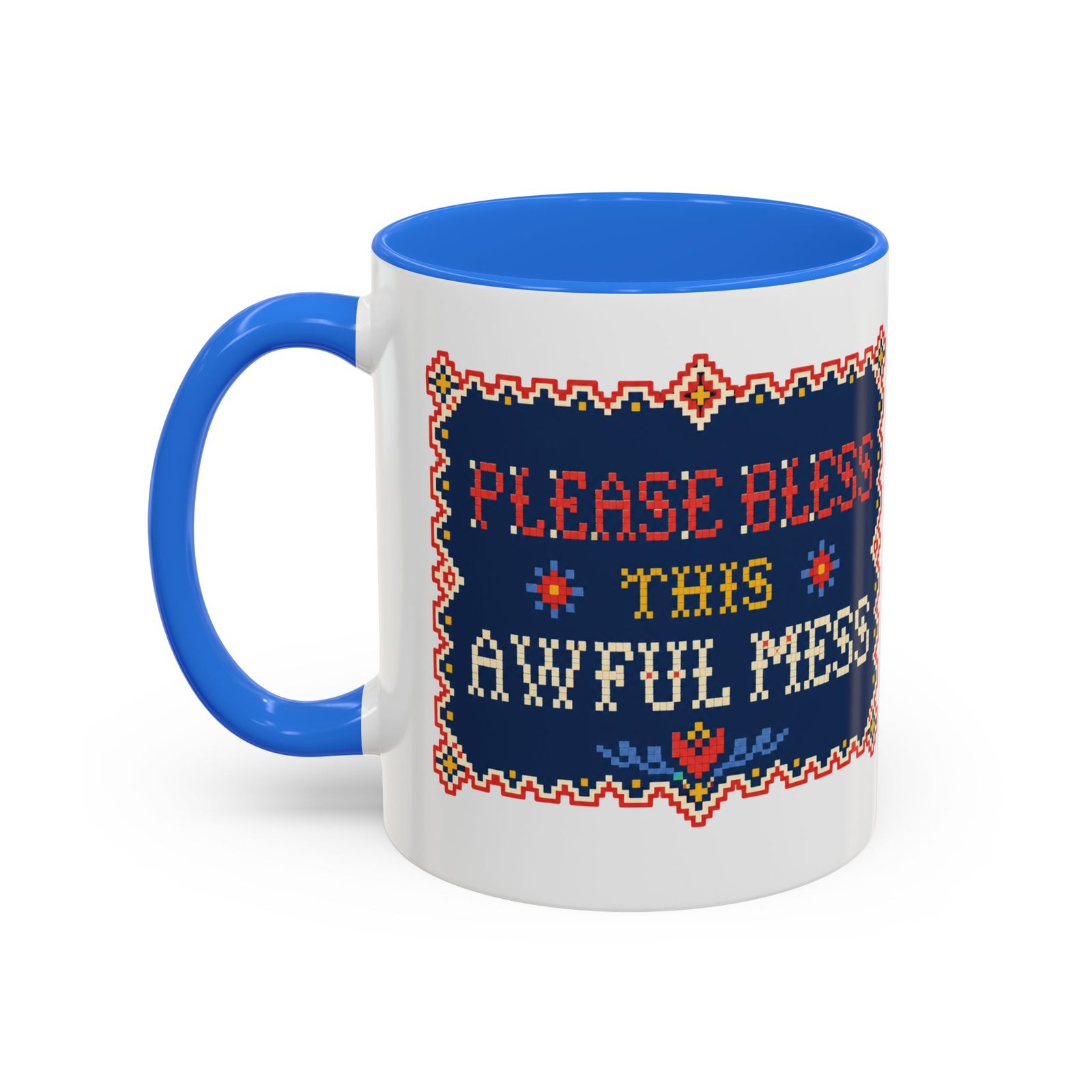 Please Bless This Awful Mess – 11oz or 15oz Accent Mug – Caffeine for Cozy Chaos - Image 8