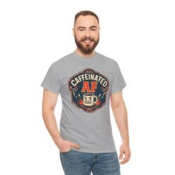 Caffeinated AF – Unisex T-Shirt – Strong Brew, Strong Mood - Image 5