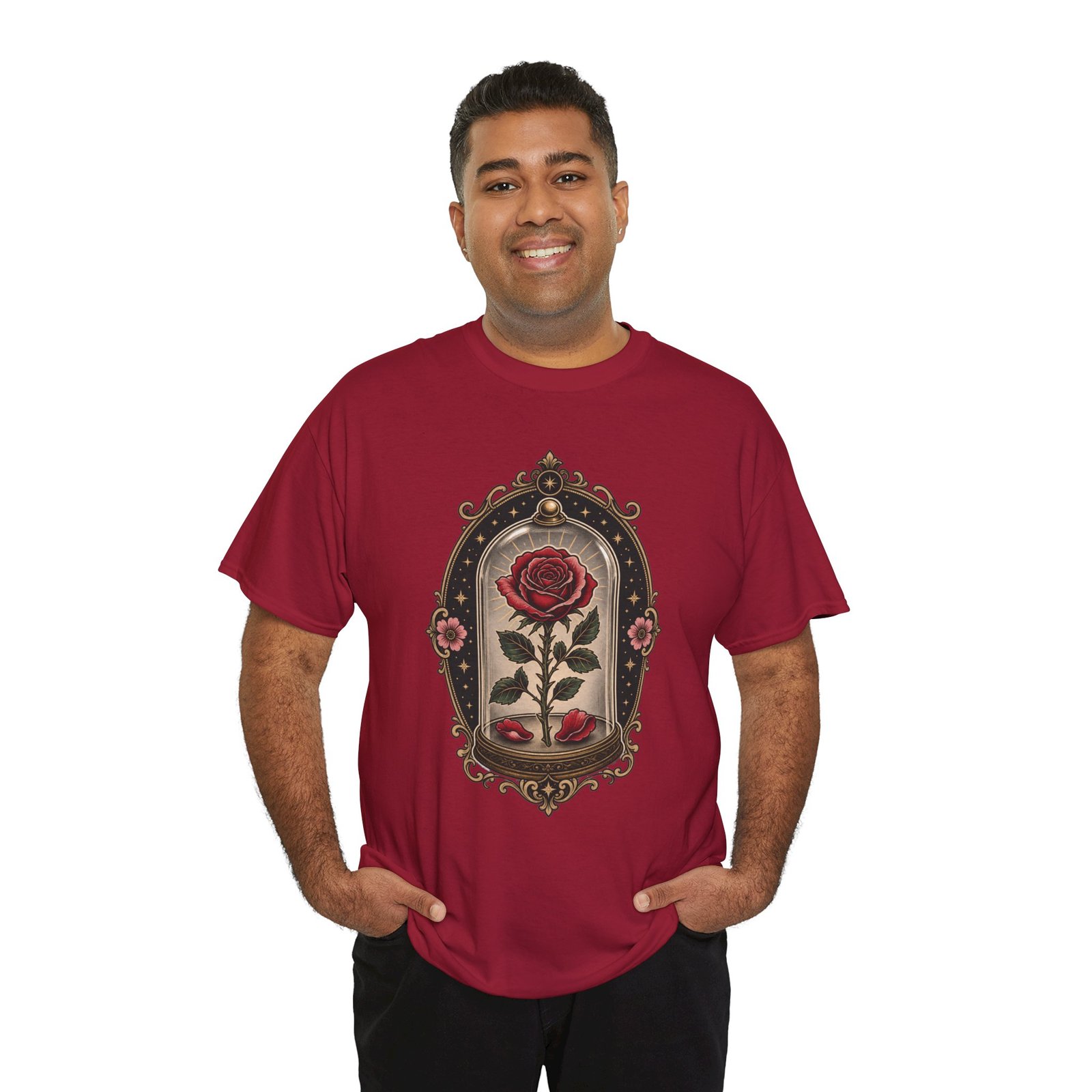 Enchanted Rose - Unisex T-Shirt – Timeless Beauty, Captured in Glass - Image 11