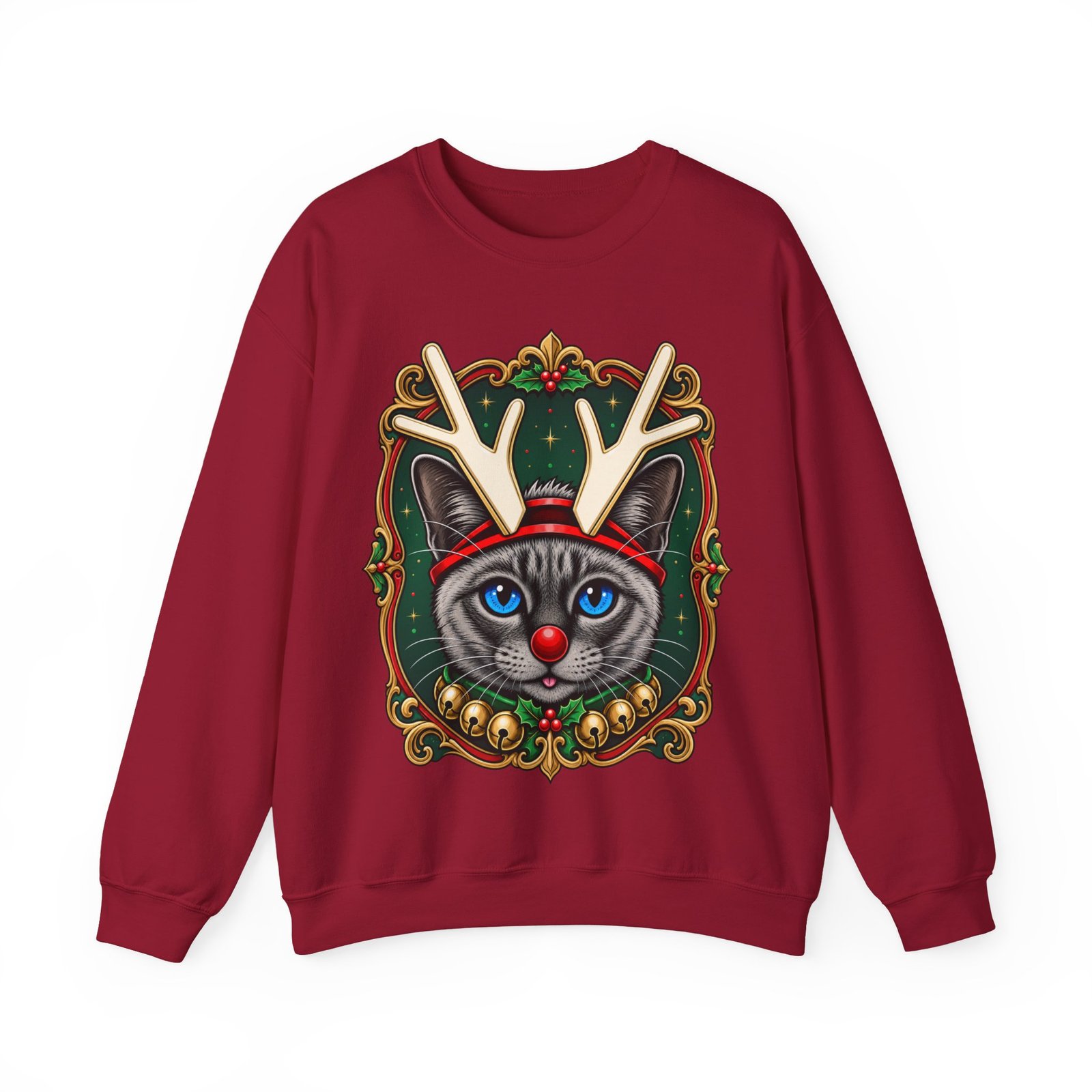 Rudolph Catmas Unisex Sweatshirt – Feline Festive, Reindeer Ready - Image 22