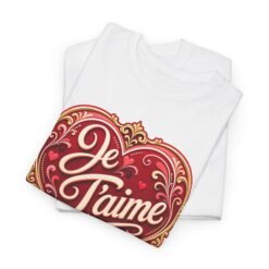 Alternative view of Je T'aime Heart - Unisex T-Shirt – Say I Love You in French