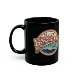 🌿 Elect Baggins for The Shire Black Mug – Vote for Second Breakfast