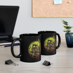 Dancing Baby Xenomorph – Black Mug – Coffee, Chaos and a Tiny Top Hat - Image 4