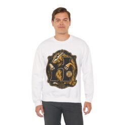 House of Badger – Unisex Sweatshirt – Cozy Wizarding School House Pride - Image 6