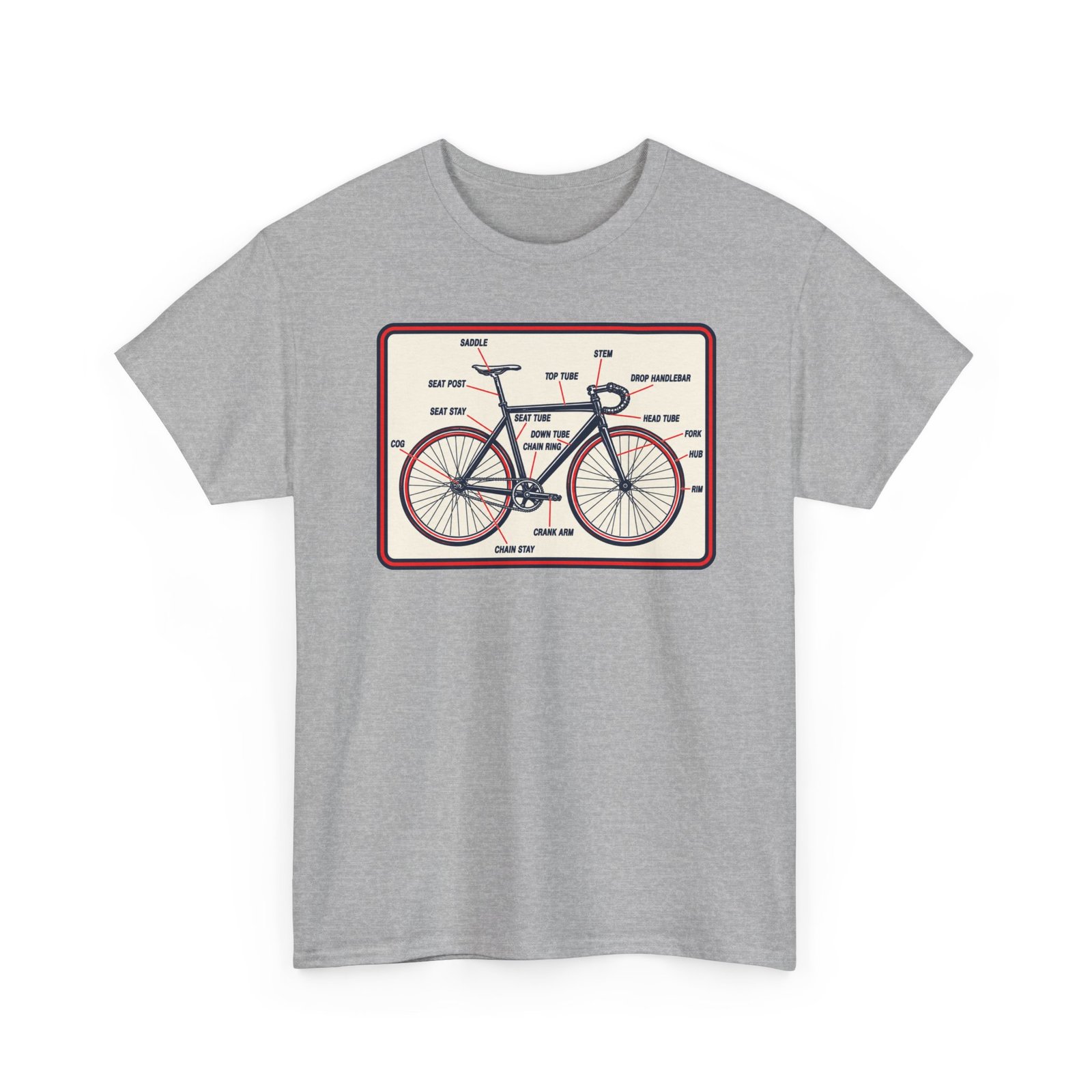 Know Your Bike – Unisex T-Shirt – Two-Wheeled Anatomy Lesson - Image 11
