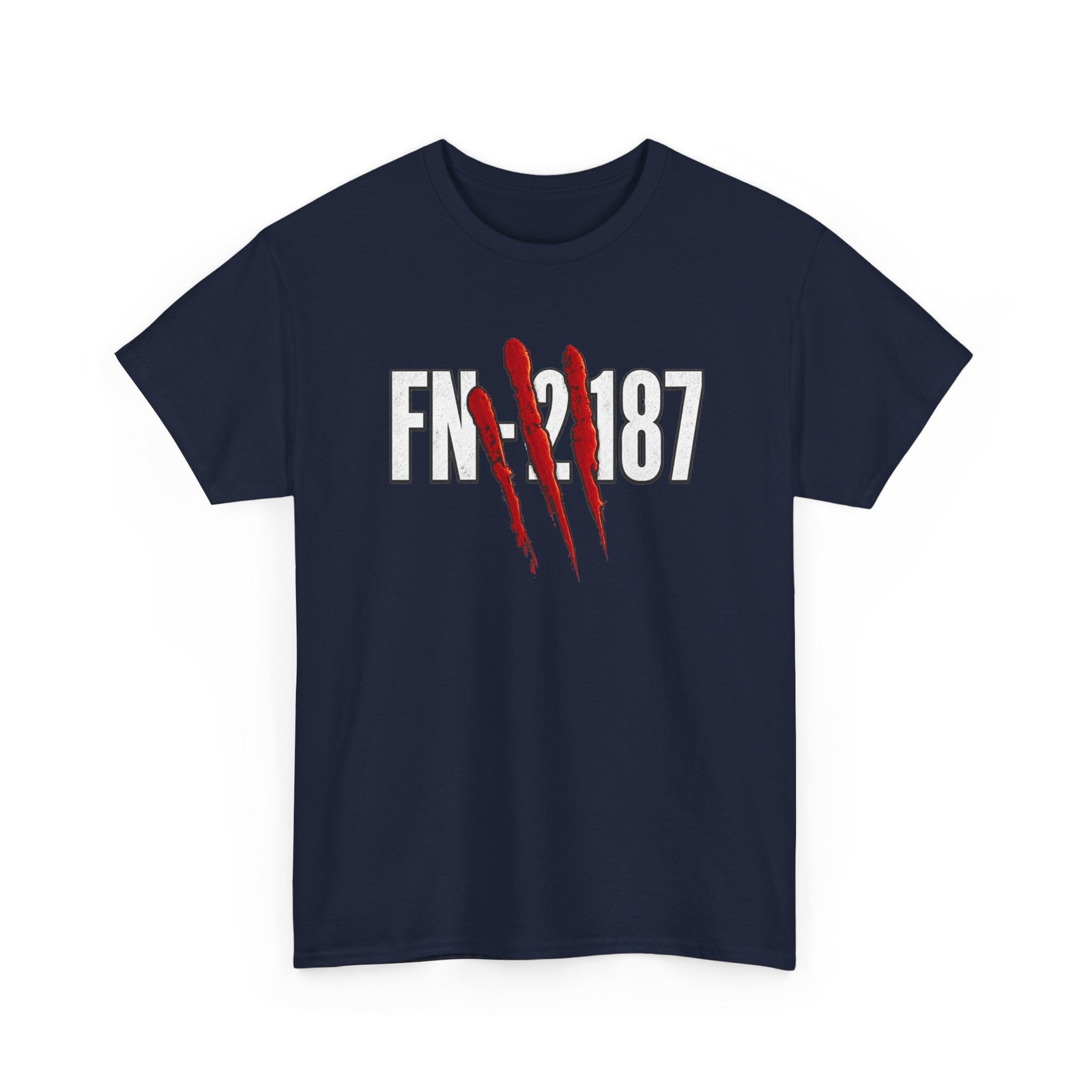 FN-2187 Red Handprint - Unisex T-Shirt – Battle-Worn Sci-Fi Number - Image 27