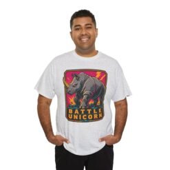 Battle Unicorn - Unisex T-Shirt – Funny Rhino - Fantasy Animal - Image 10