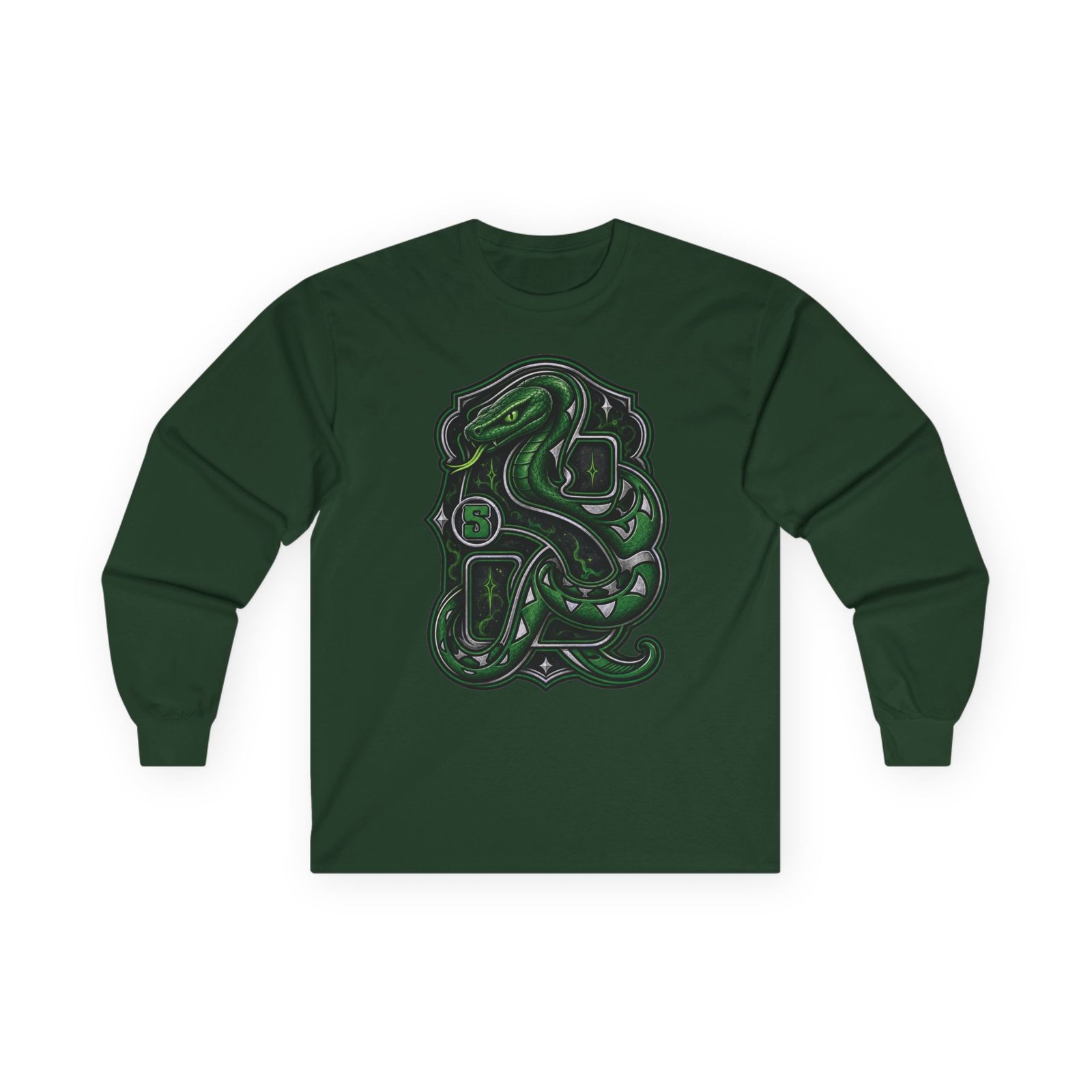 House of Snake – Ultra Cotton Long Sleeve T-Shirt – Wizarding School Ambition with a Clever Edge - Image 7