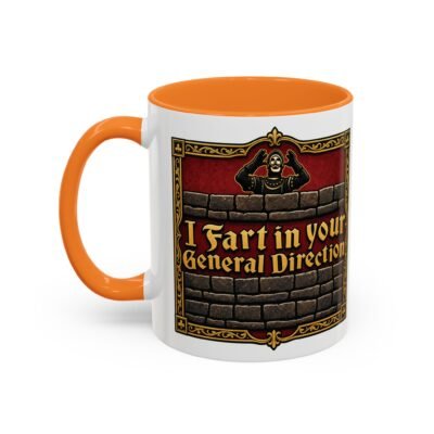 I Fart in Your General Direction – Color Accent Mug – Medieval Insults with Your Morning Coffee