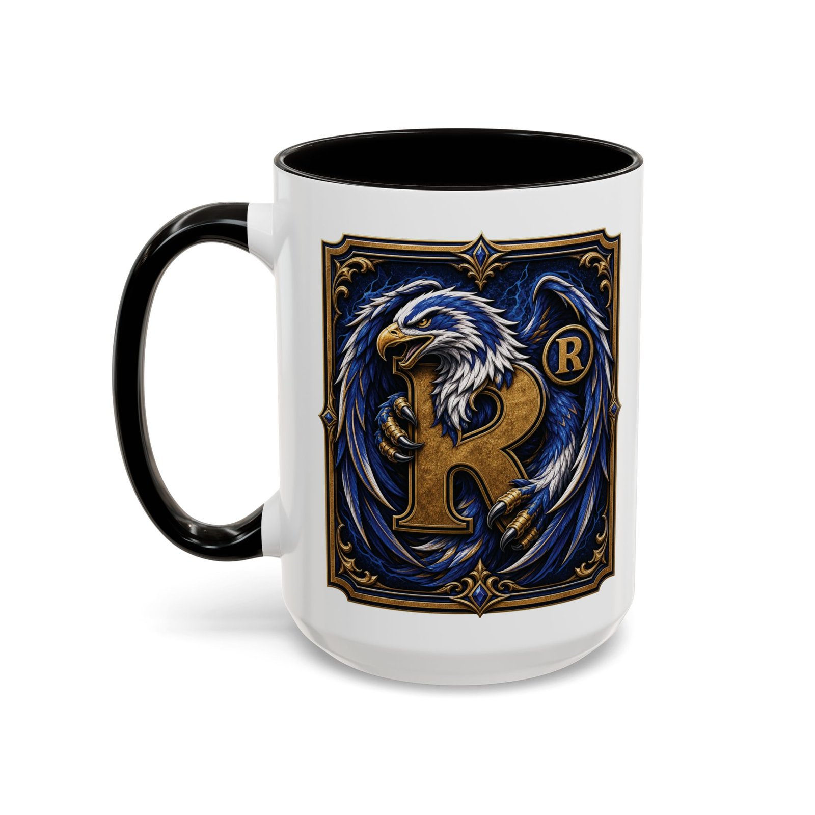 House of Eagle – Accent Color Mug – Wizarding School Wisdom in Every Sip - Image 4