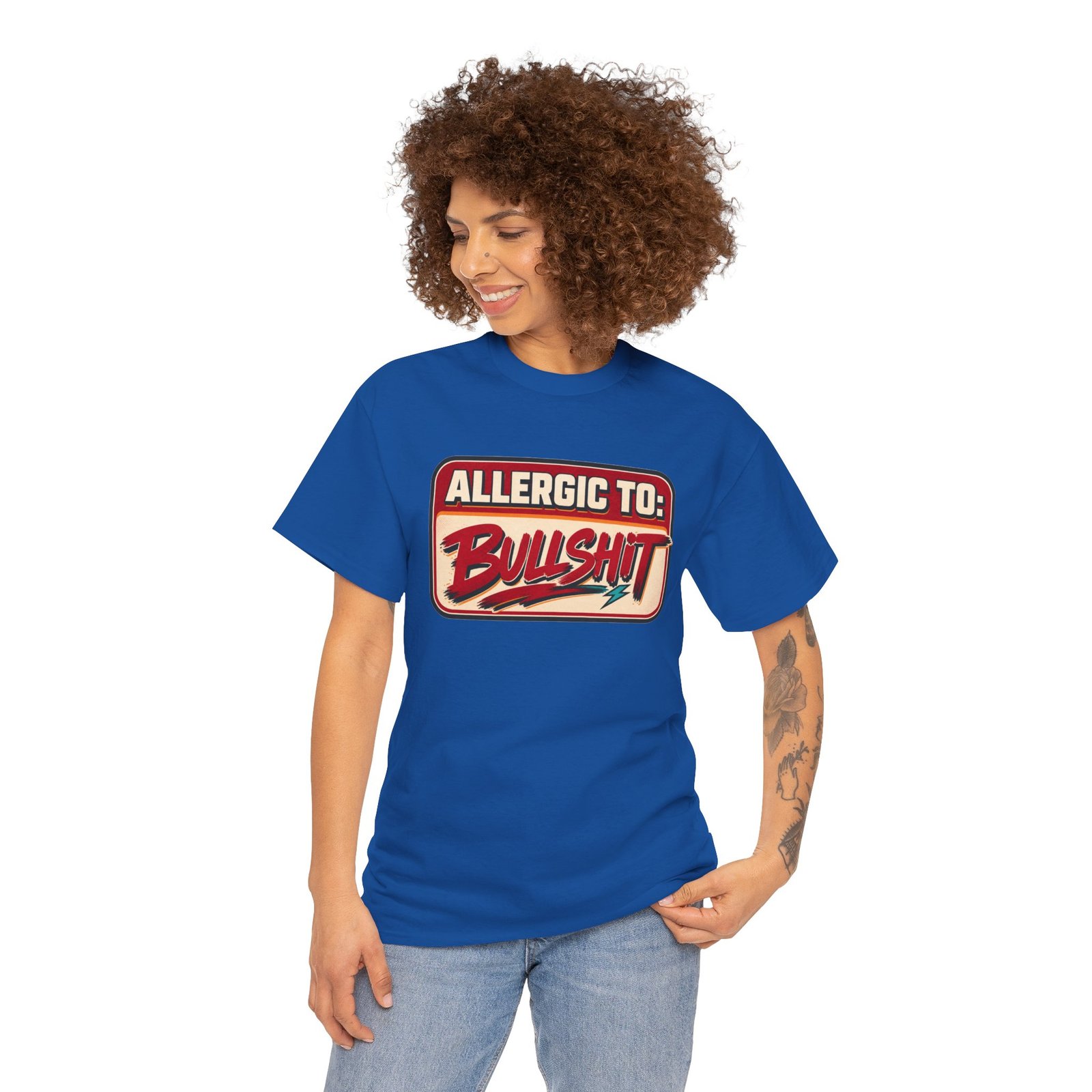 Allergic to Bullshit - Unisex T-Shirt – Zero Tolerance, 100% Sass - Image 6