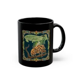 Molting Cicada – Black Mug – Sip Through the Transformation