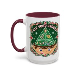 Elf Food Groups – Color Accent Mug – Sweet Sips, North Pole Style - Image 38
