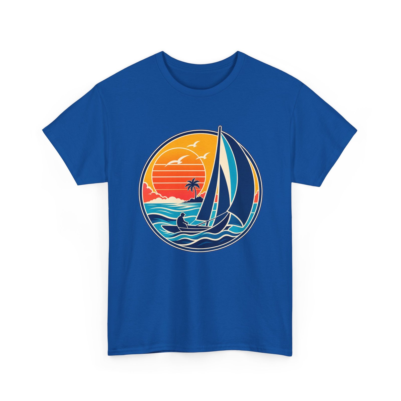 Retro Sail and Sun - Unisex T-Shirt – Vintage Sailboat, Nautical - Coastal - Image 18