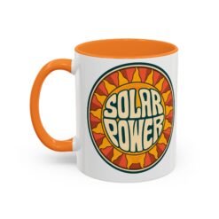 Solar Power – Color Accent 11oz or 15oz Mug – Renewable Morning Energy