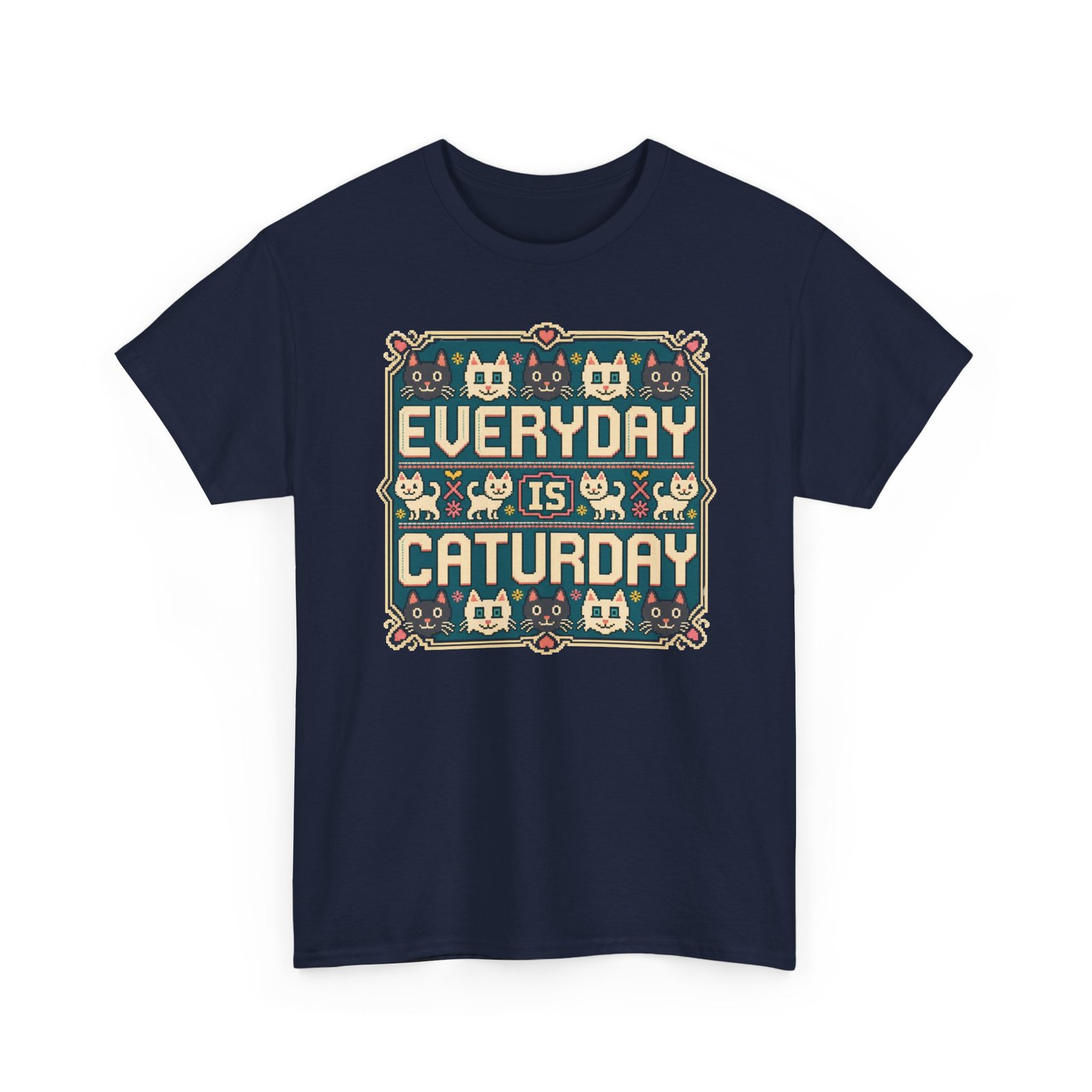 Everyday Is Caturday – Unisex T-Shirt – Feline Festive Vibes - Image 26