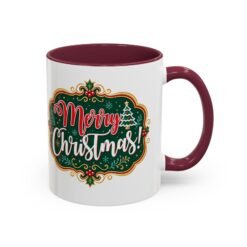 Merry Christmas - Color Accent Mug – Sip the Season in Style - Image 7