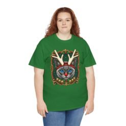 Rudolph the Reindeer Cat Unisex T-Shirt – Purr-fectly Festive Feline Fun - Image 5