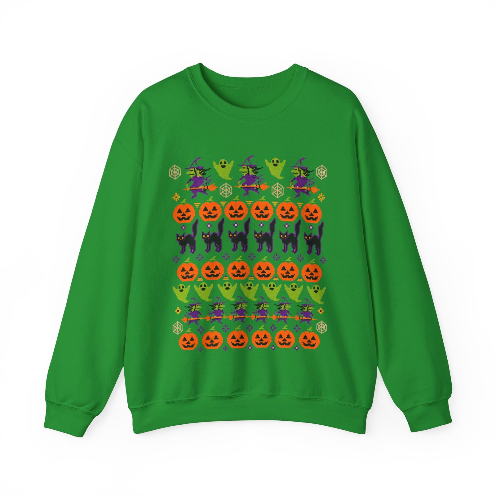 Halloween Ugly Sweater - Unisex Sweatshirt – Spooky Season Full Pattern - Image 16