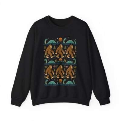 Bigfoot and Nessie - Ugly Christmas Sweater – Mythical, Merry, and Totally Festive