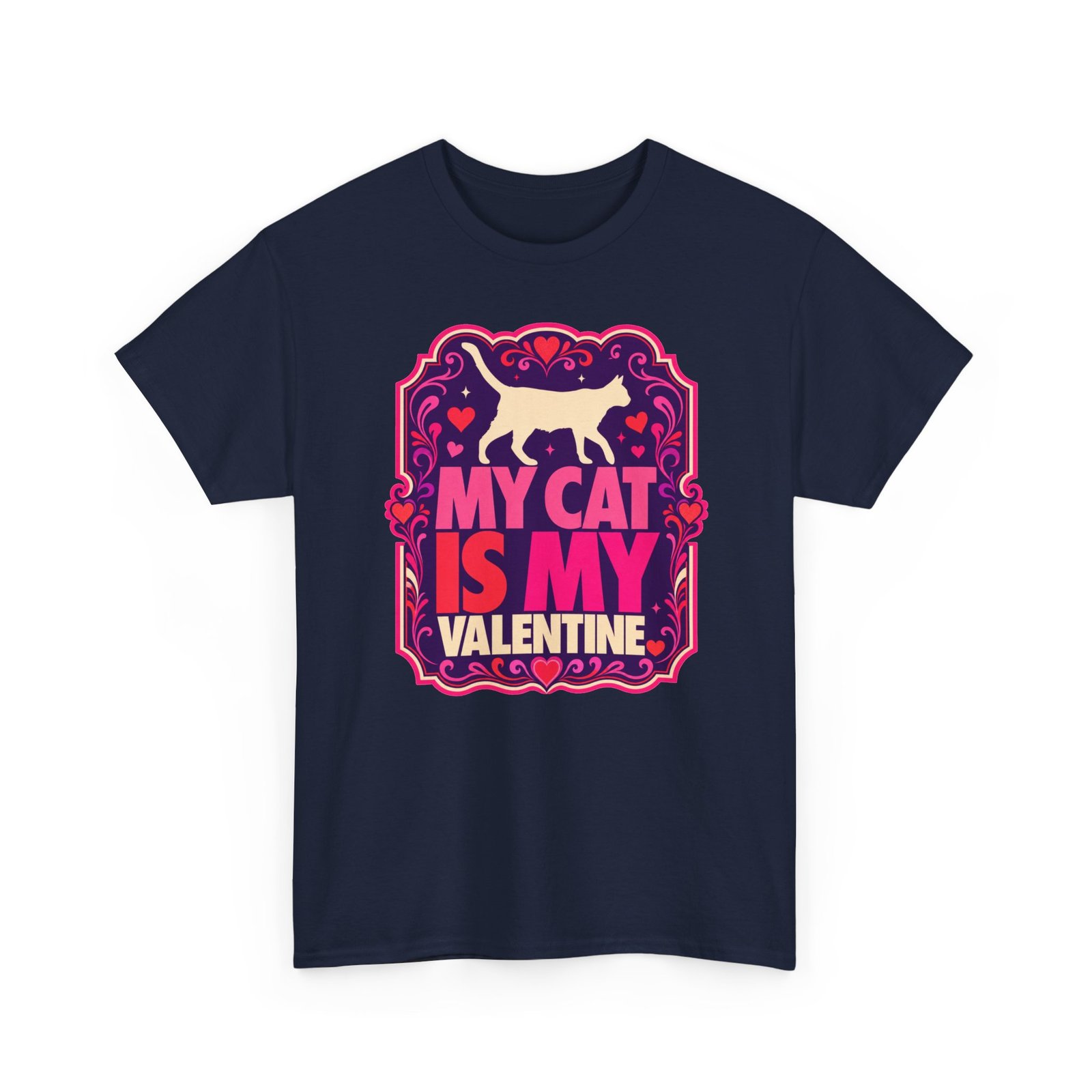 My Cat Is My Valentine - Unisex T-Shirt – True Love Has Whiskers - Image 18