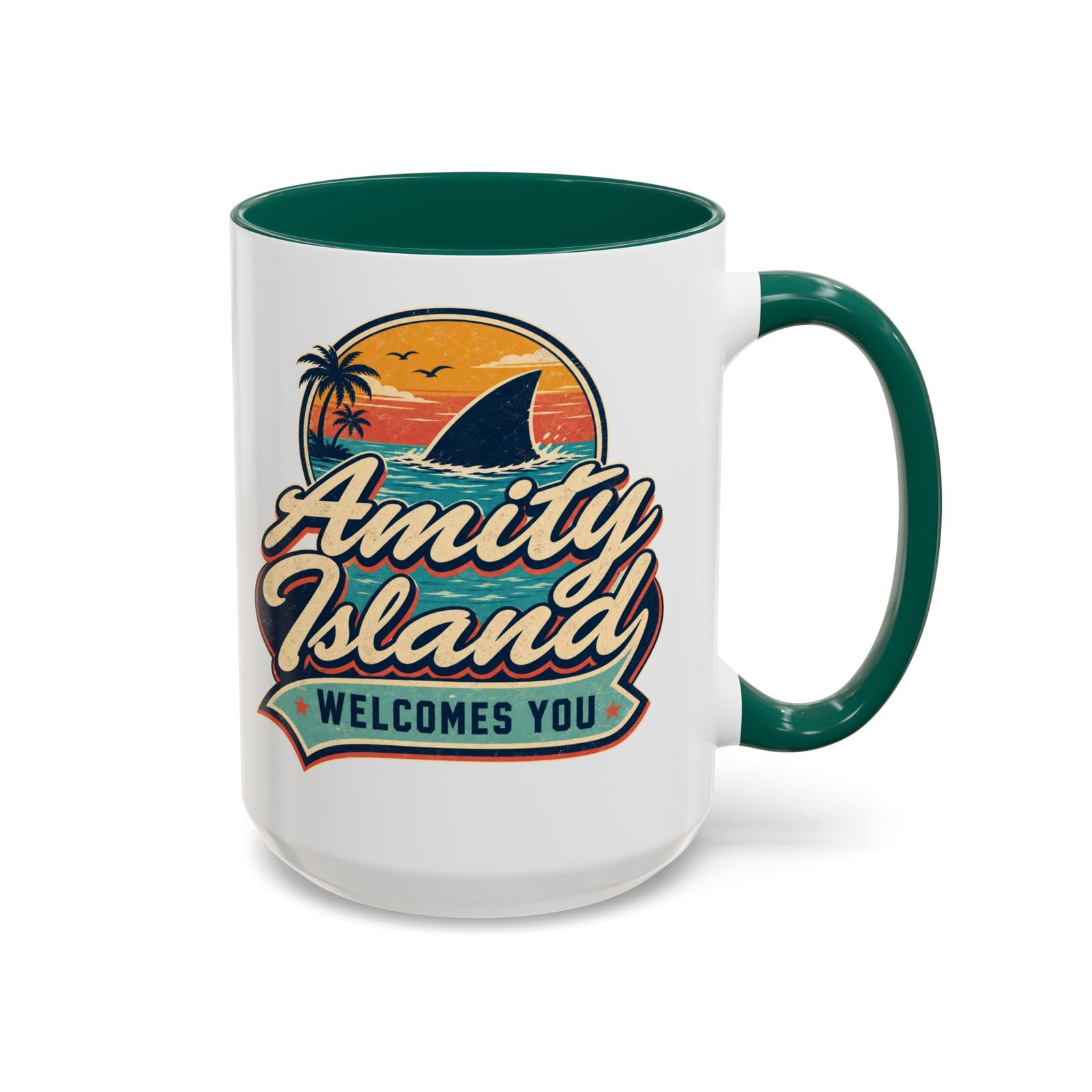 Amity Island Welcomes You – Color Accent Mug – Coffee With a Bite - Image 29