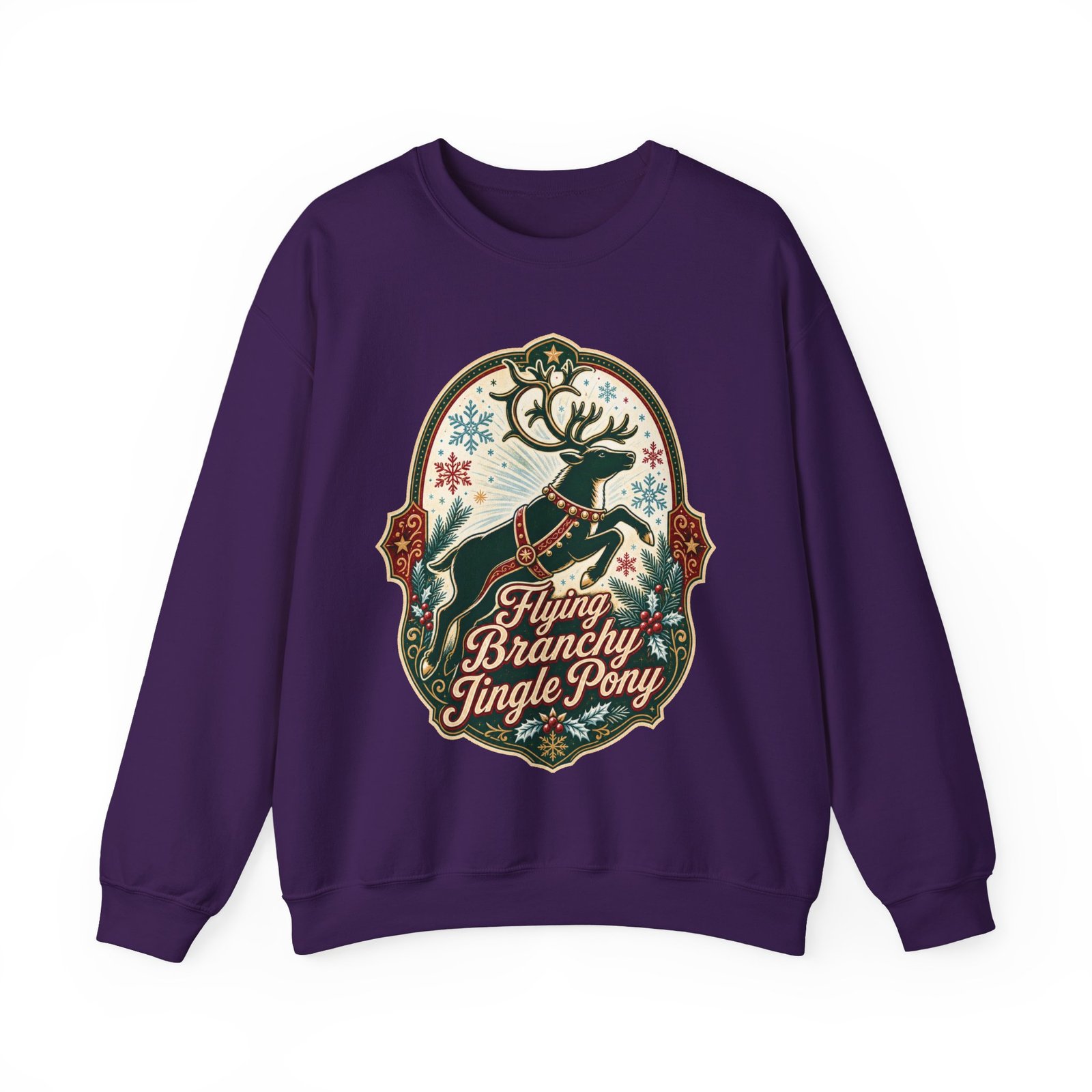 Flying Branchy Jingle Pony - Unisex Sweatshirt – Absurdly Festive - Image 20