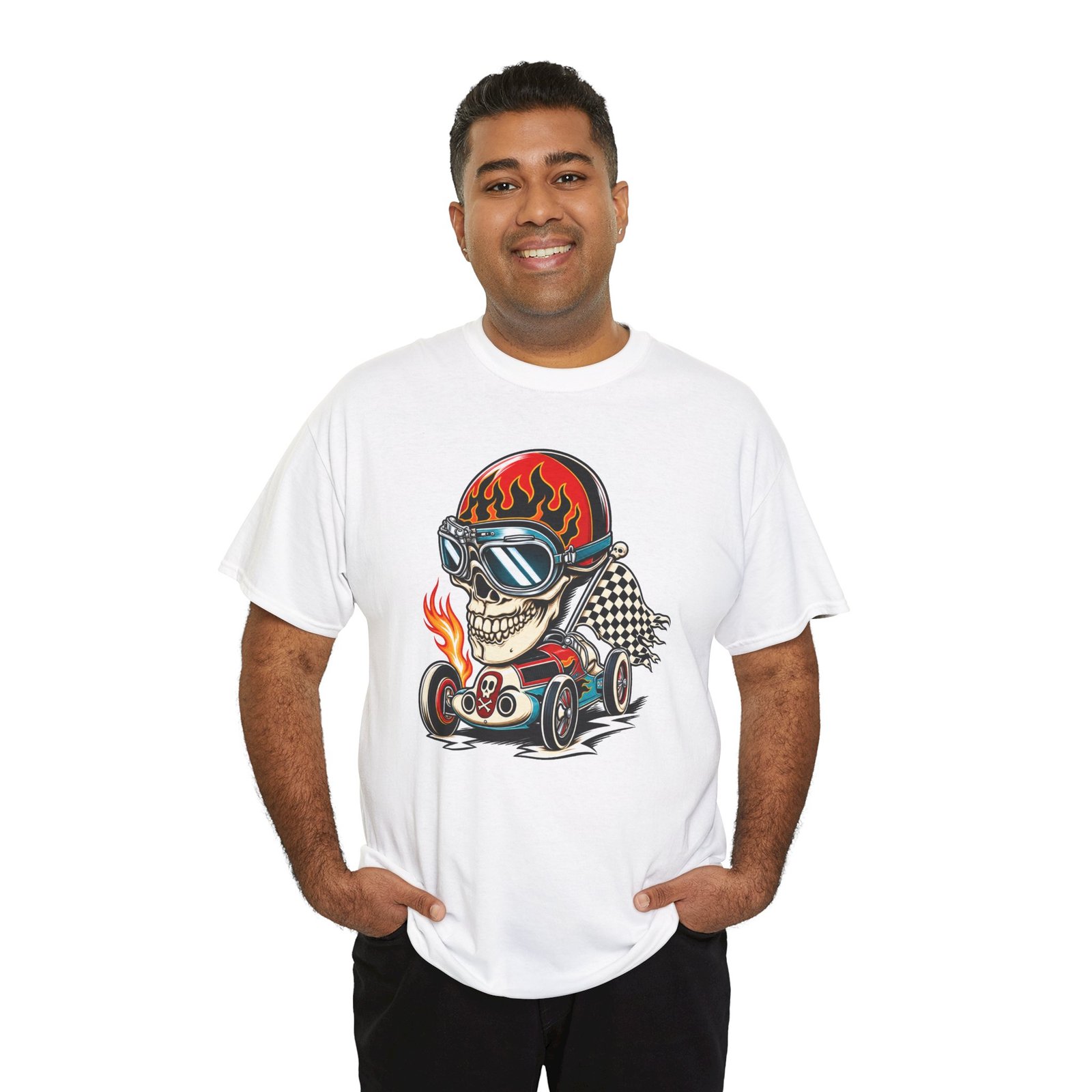 Death Race Skull – Unisex T-Shirt – Full Throttle to the Finish - Image 3