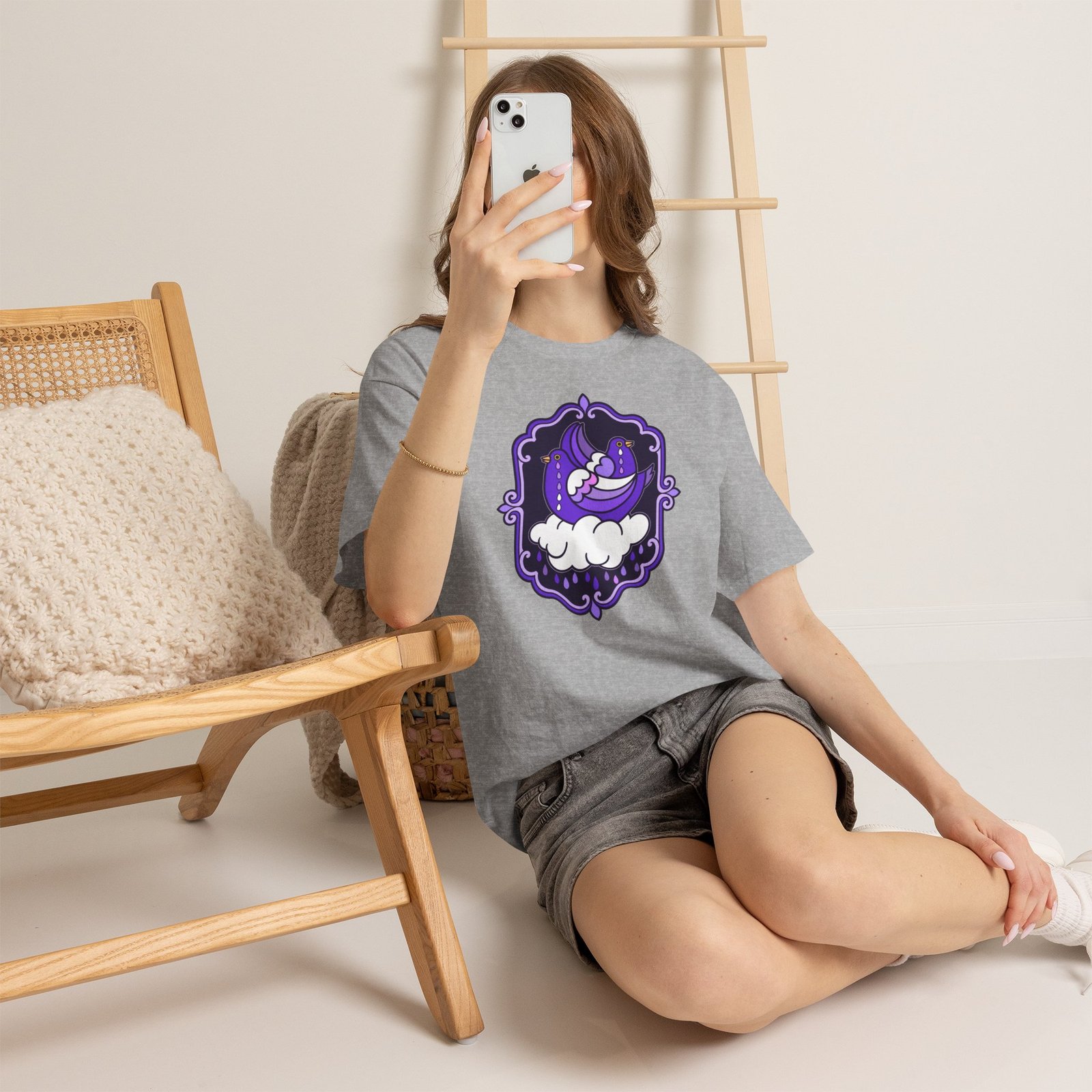 Purple Doves Crying – Unisex T-Shirt – Some Feelings Need No Explanation - Image 4
