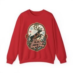 Flying Branchy Jingle Pony - Unisex Sweatshirt – Absurdly Festive - Image 15