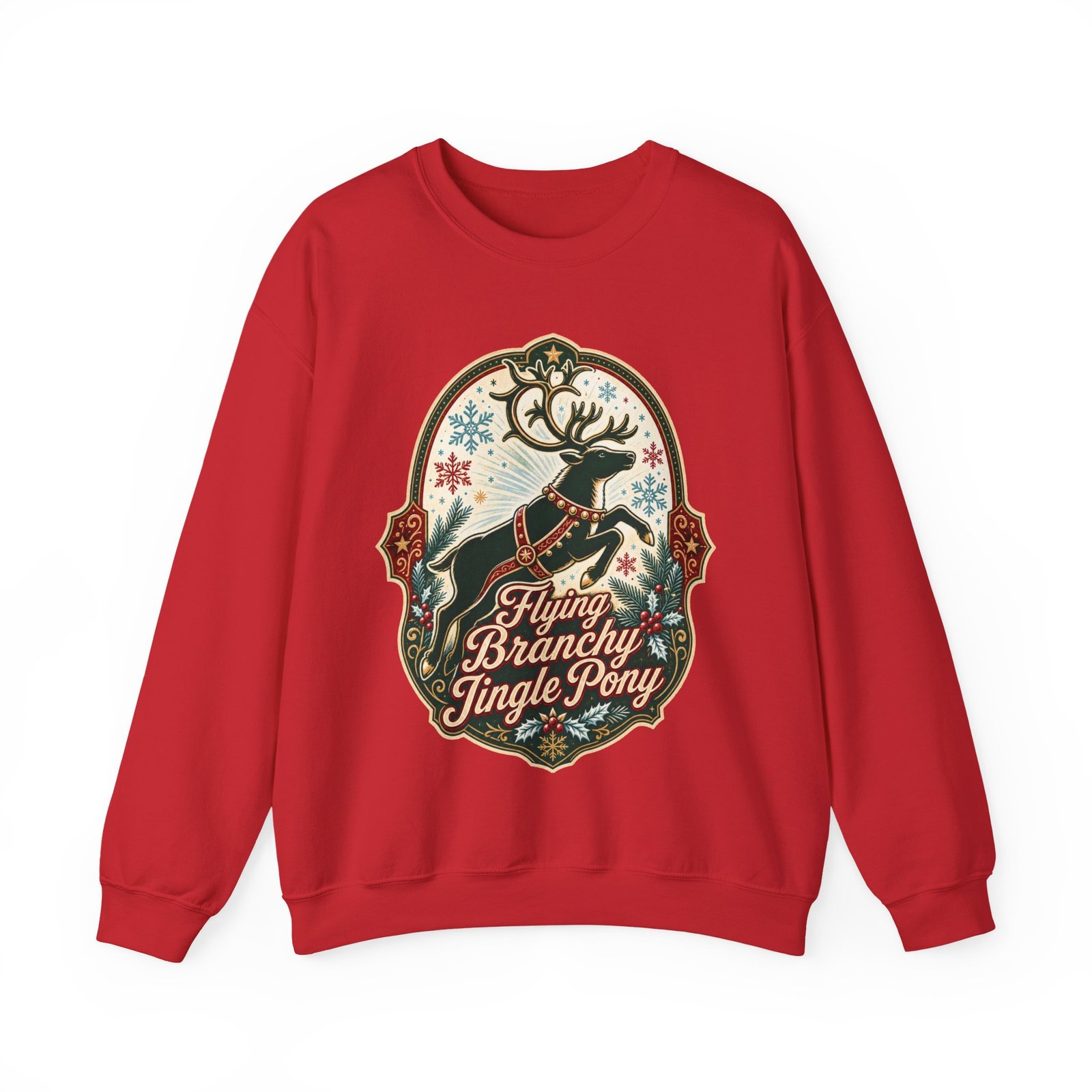 Flying Branchy Jingle Pony - Unisex Sweatshirt – Absurdly Festive - Image 15