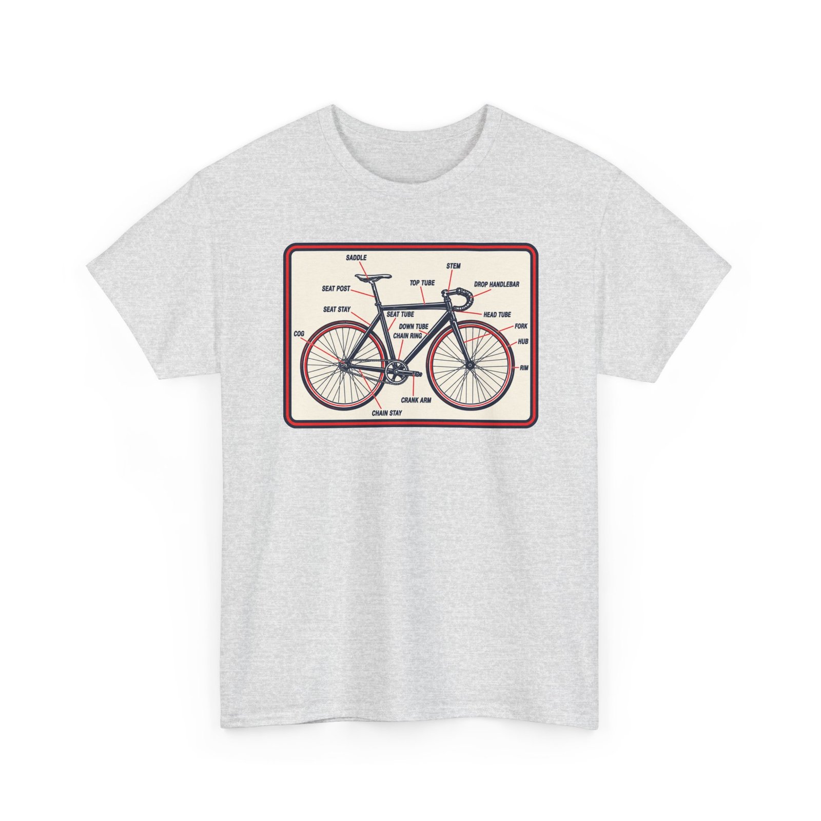 Know Your Bike – Unisex T-Shirt – Two-Wheeled Anatomy Lesson - Image 9