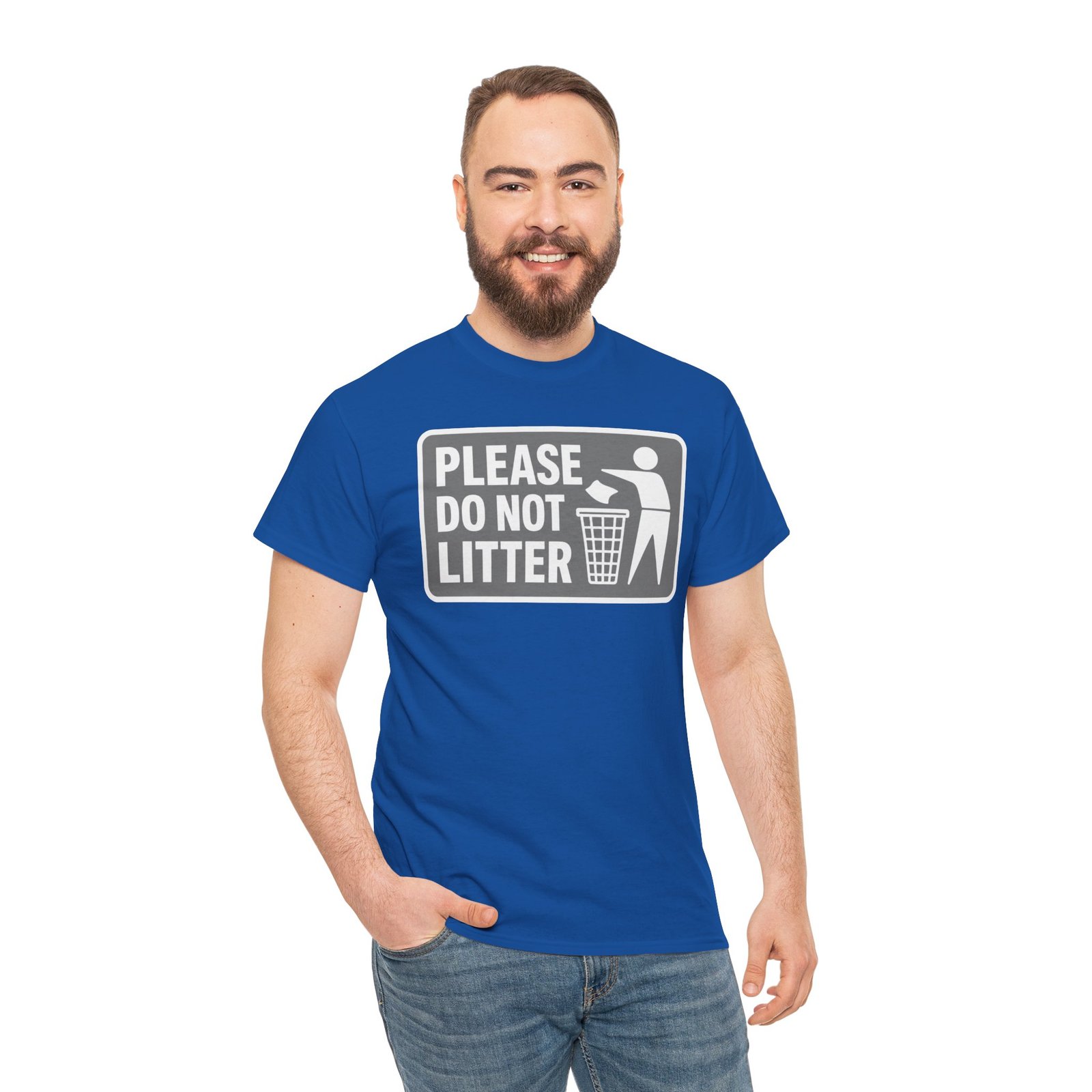 Please Do Not Litter – Unisex T-Shirt – Keep It Clean, People - Image 5