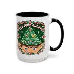 Elf Food Groups – Color Accent Mug – Sweet Sips, North Pole Style - Image 25