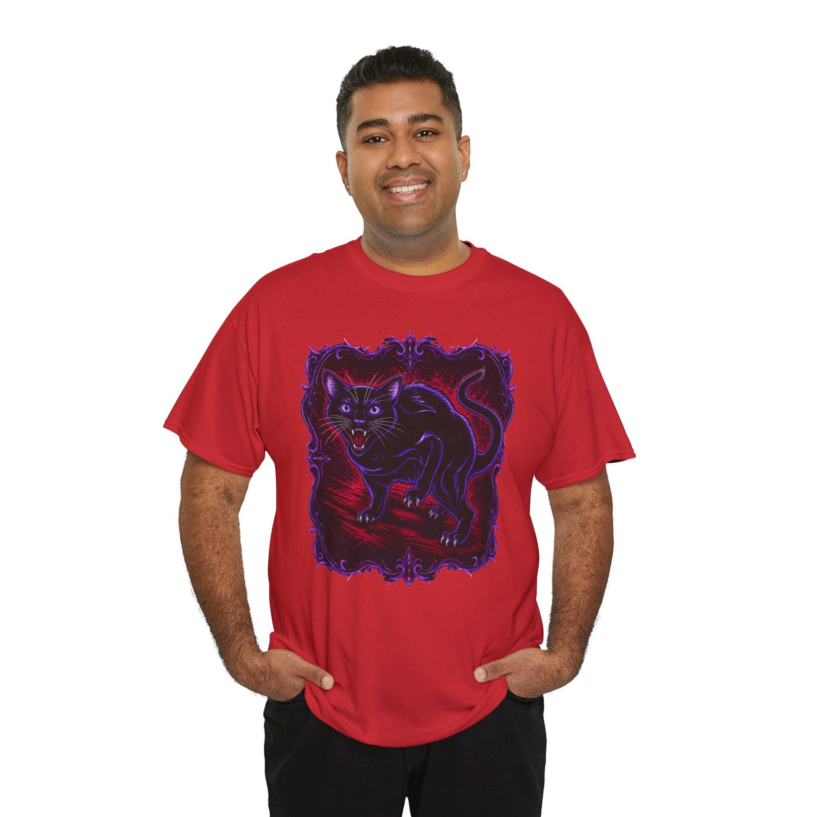 Hissing Black Cat – Unisex T-Shirt – Fierce, Feline and Full of Attitude - Image 11