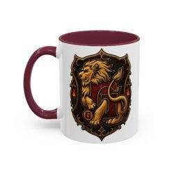 House of Lion – Accent Color Mug – Wizarding School Courage in Every Sip