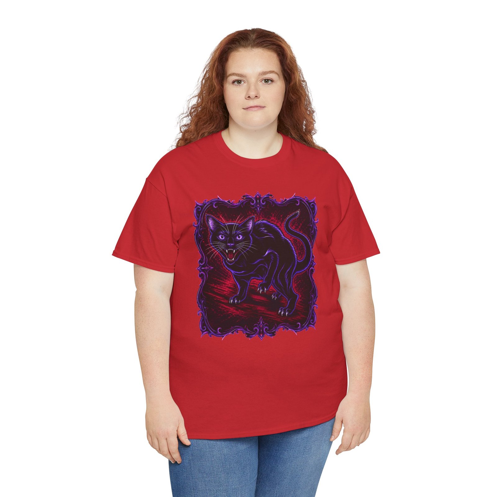 Hissing Black Cat – Unisex T-Shirt – Fierce, Feline and Full of Attitude - Image 10