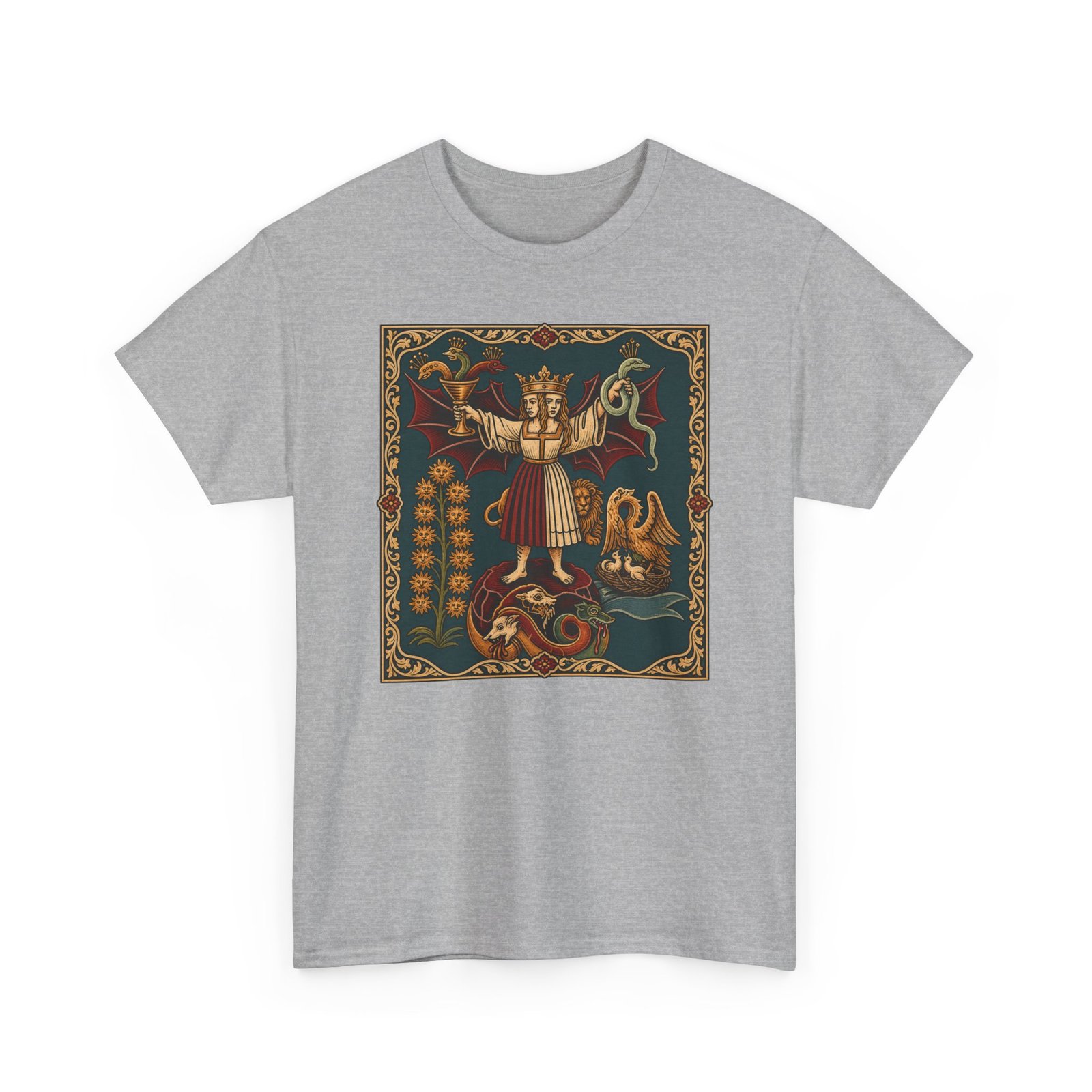 Medieval Alchemy – Unisex T-Shirt – Ancient Symbols & Arcane Knowledge - Image 13