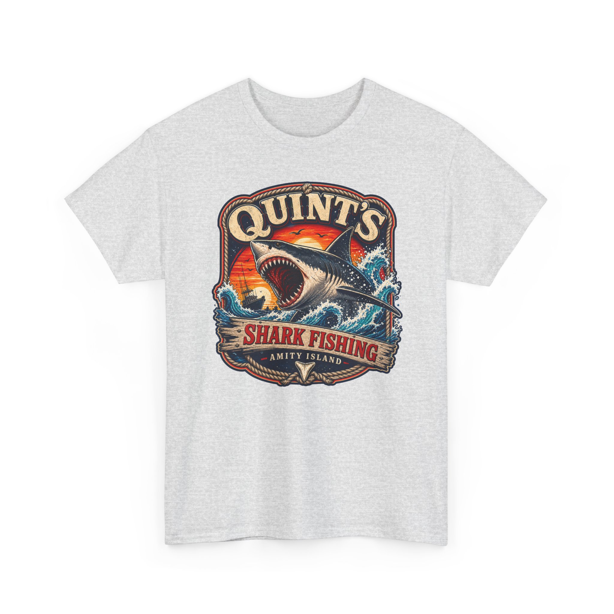 Quint’s Shark Fishing – Unisex T-Shirt – Amity’s Finest Shark Hunter - Image 13