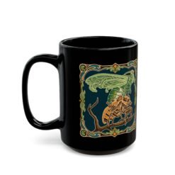 Molting Cicada – Black Mug – Sip Through the Transformation - Image 7