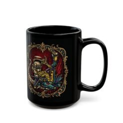 Dancing Baby Xenomorph – Black Mug – Coffee, Chaos and a Tiny Top Hat - Image 6