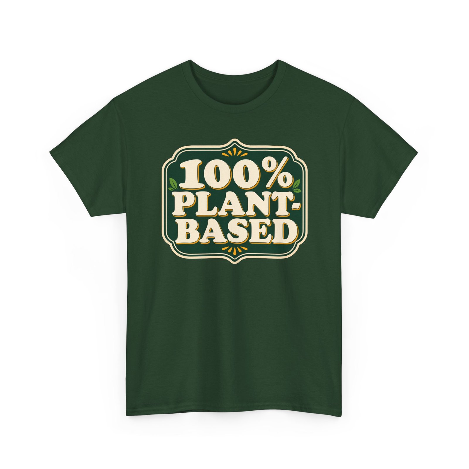 100% Plant Based - Unisex T-Shirt – Funny Vegan, Vegetarian and Plant Lover