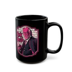 Pink Freud – Black Mug – Coffee, Rock and Psychoanalysis - Image 5