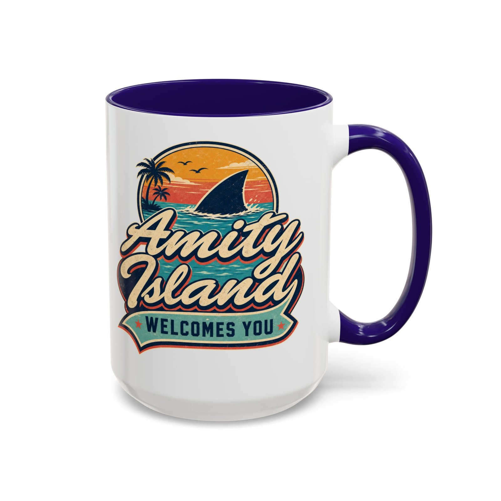 Amity Island Welcomes You – Color Accent Mug – Coffee With a Bite - Image 15