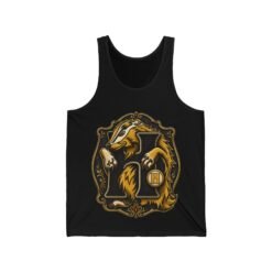 House of Badger – Unisex Jersey Tank Top – Wizarding School Pride - Image 4