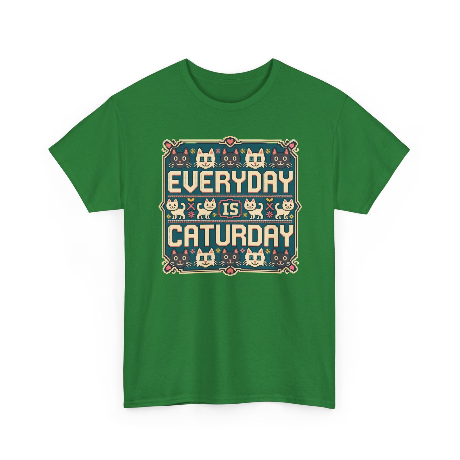 Everyday Is Caturday – Unisex T-Shirt – Feline Festive Vibes - Image 21